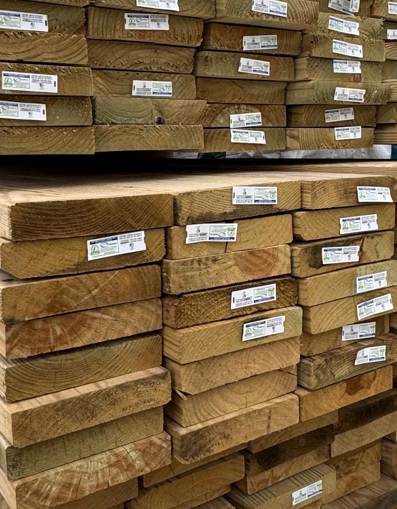 2"x8"x12" #1 Treated Southern Yellow Pine 48 pc Bundle