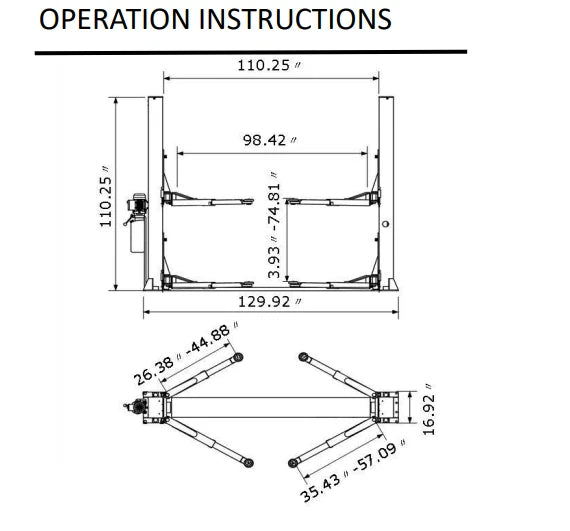 10000lb 2-Post Hydraulic Auto Car Lift 220V