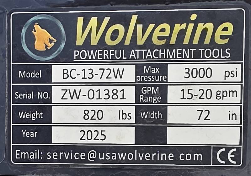 Wolverine 72in Brush Cutter
