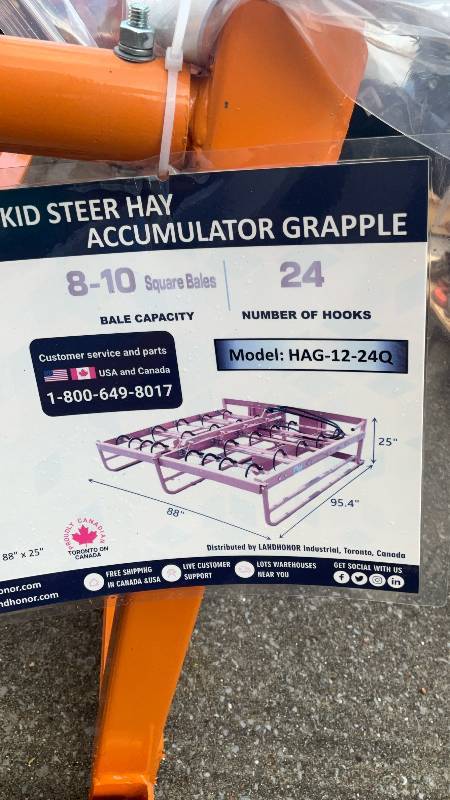 LandHonor - Skid Steer Hay Accumulator Grapple